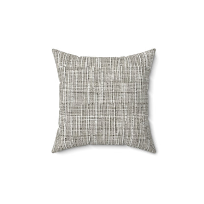 Silver Grey: Denim-Inspired, Contemporary Fabric Design - Spun Polyester Square Pillow