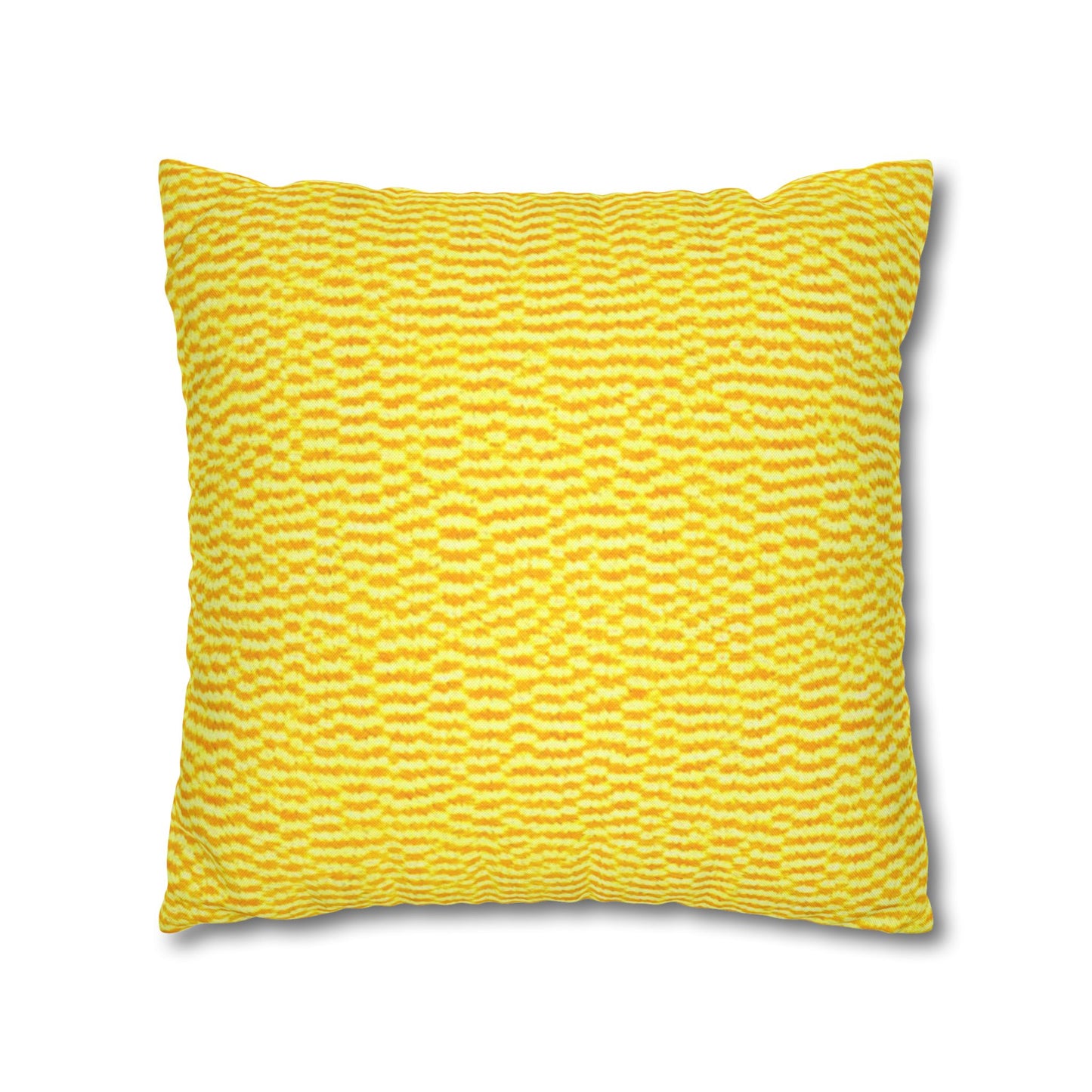 Sunshine Yellow Lemon: Denim-Inspired, Cheerful Fabric - Spun Polyester Square Pillow Case