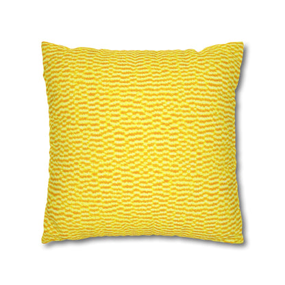 Sunshine Yellow Lemon: Denim-Inspired, Cheerful Fabric - Spun Polyester Square Pillow Case