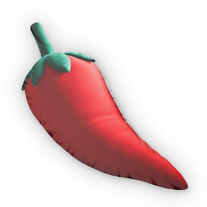 Giant Hot Pepper, Red Chili Pepper, Plush Shaped Pillow