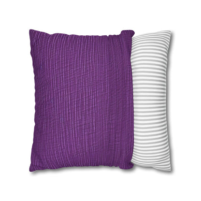 Violet/Plum/Purple: Denim-Inspired Luxurious Fabric - Spun Polyester Square Pillow Case