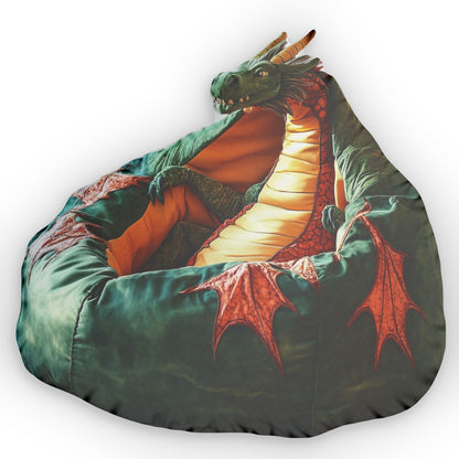 Dragon Beanbag Chair Faux, Plush Cushion Shaped Pillow