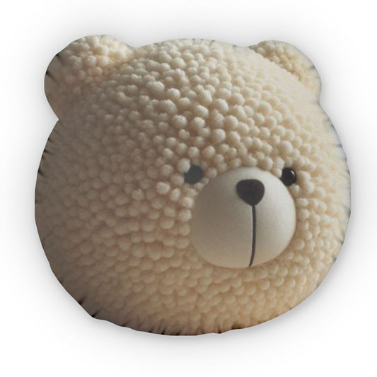 Boucle Teddy Bear, Plush Shaped Pillow