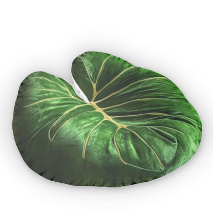 Green Leaf Monstera Plush Shaped Pillow