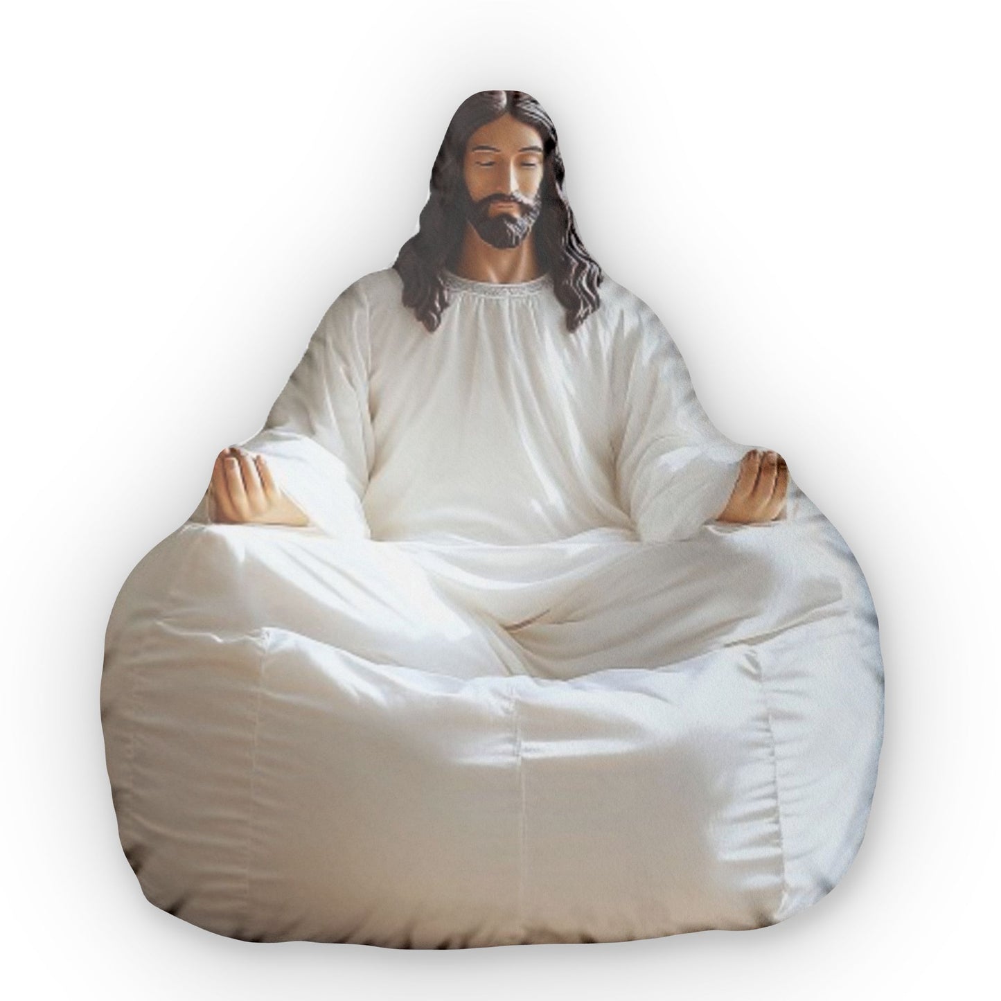 Jesus Christian Faux Beanbag Chair Plush Shaped Pillow