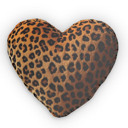 Leopard Pattern, Heart Plush, Cushion Shaped Pillow