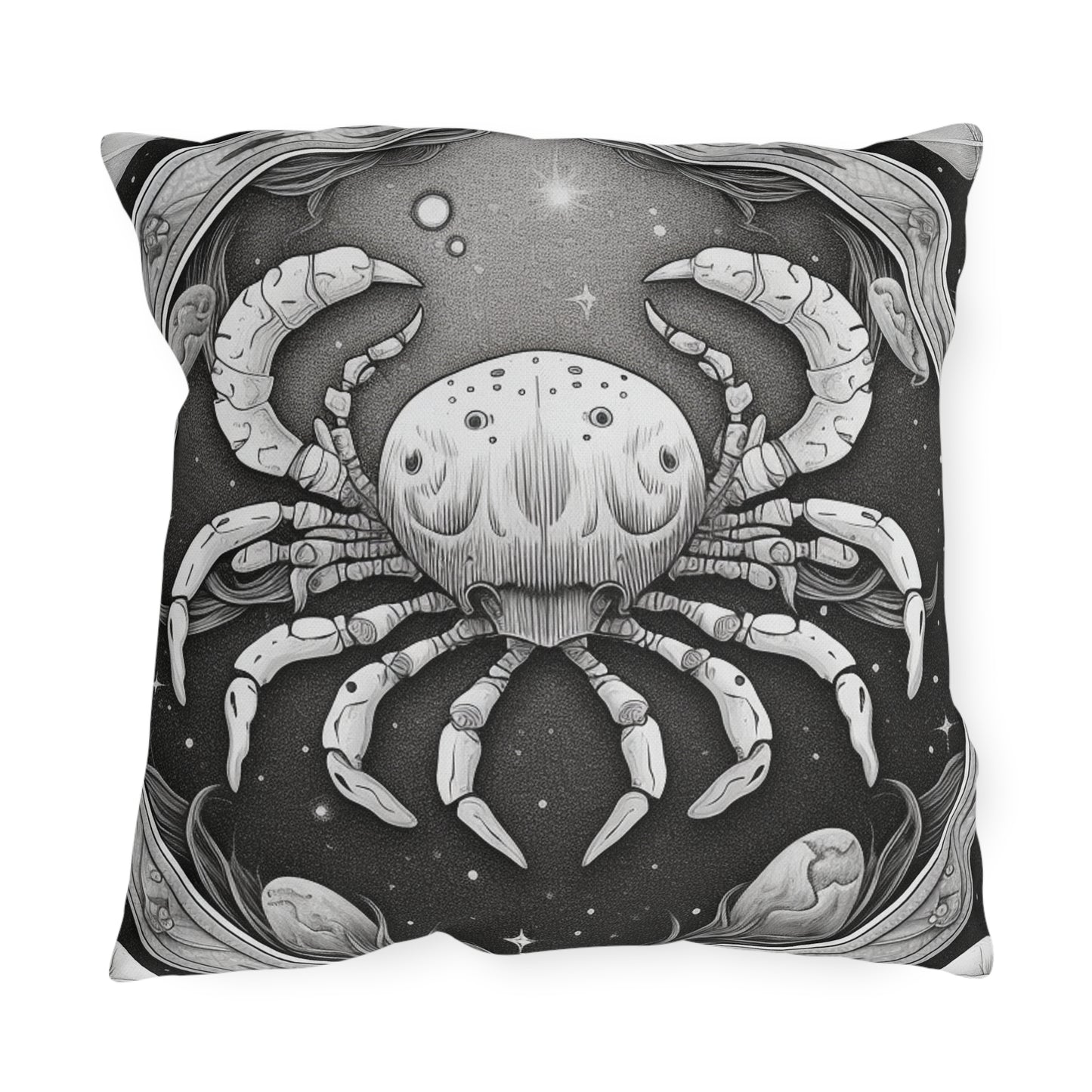 Cancer Zodiac UV-Resistant Outdoor Pillow, Water-Resistant, Spun Polyester