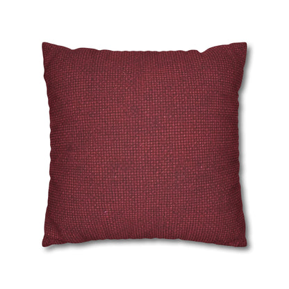 Seamless Texture - Maroon/Burgundy Denim-Inspired Fabric - Spun Polyester Square Pillow Case