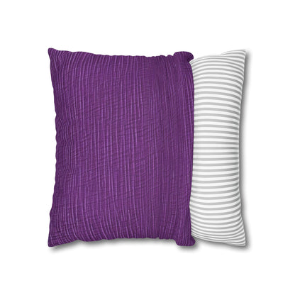 Violet/Plum/Purple: Denim-Inspired Luxurious Fabric - Spun Polyester Square Pillow Case