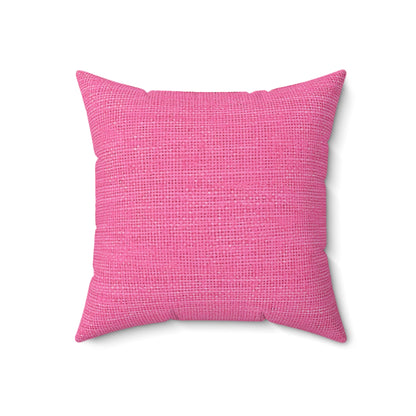 Doll-Like Pink Denim Designer Fabric Style - Spun Polyester Square Pillow