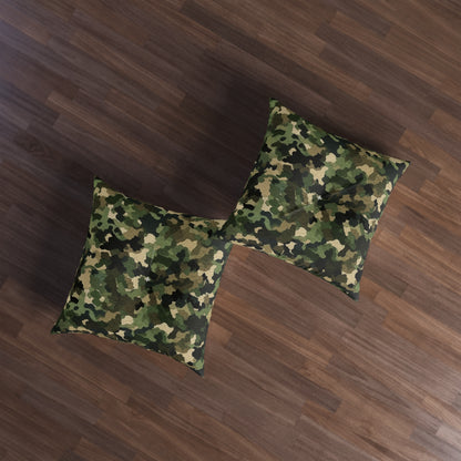 Classic Camo | Camouflage Wrap | Traditional Camo - Tufted Floor Pillow, Square