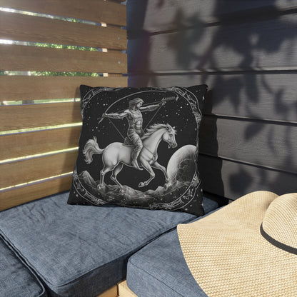 Sagittarius Zodiac UV-Resistant Outdoor Pillow, Water-Resistant, Spun Polyester