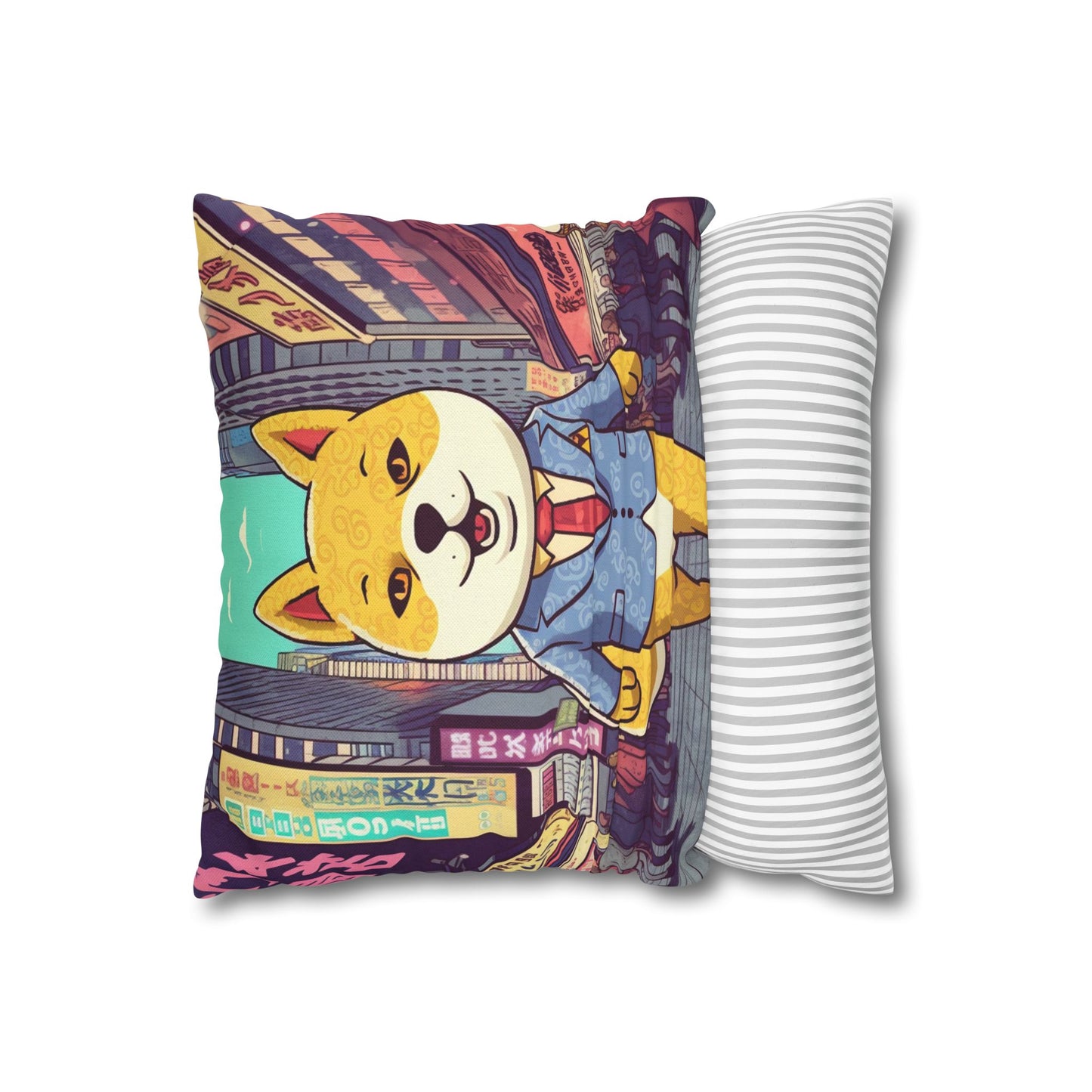 Shiba Inu Business Dog Pillow Case Crypto Fan Favorite, Polyester