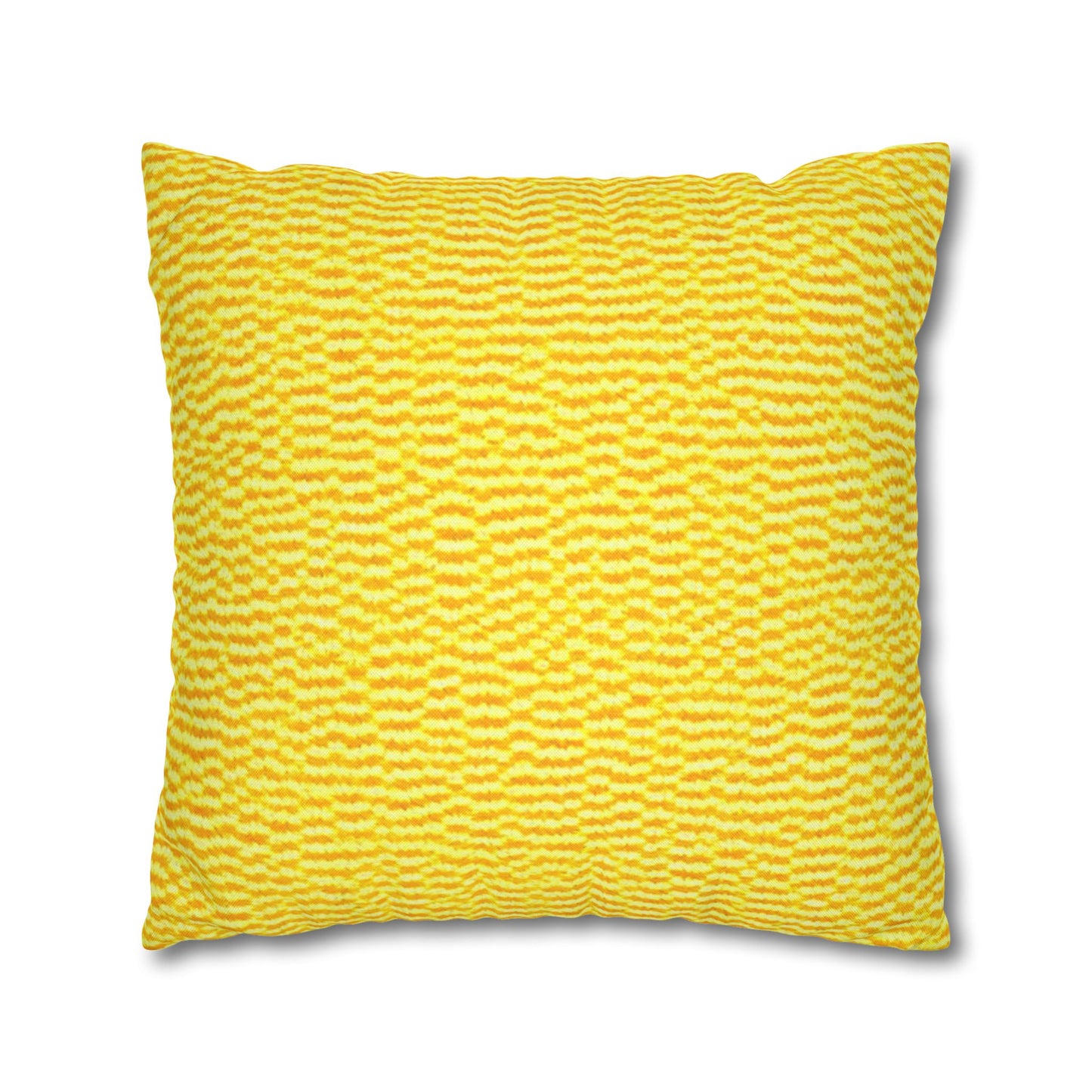 Sunshine Yellow Lemon: Denim-Inspired, Cheerful Fabric - Spun Polyester Square Pillow Case