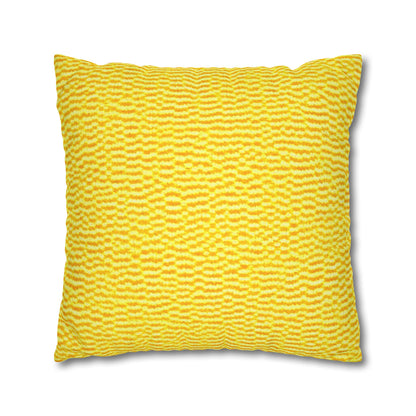 Sunshine Yellow Lemon: Denim-Inspired, Cheerful Fabric - Spun Polyester Square Pillow Case