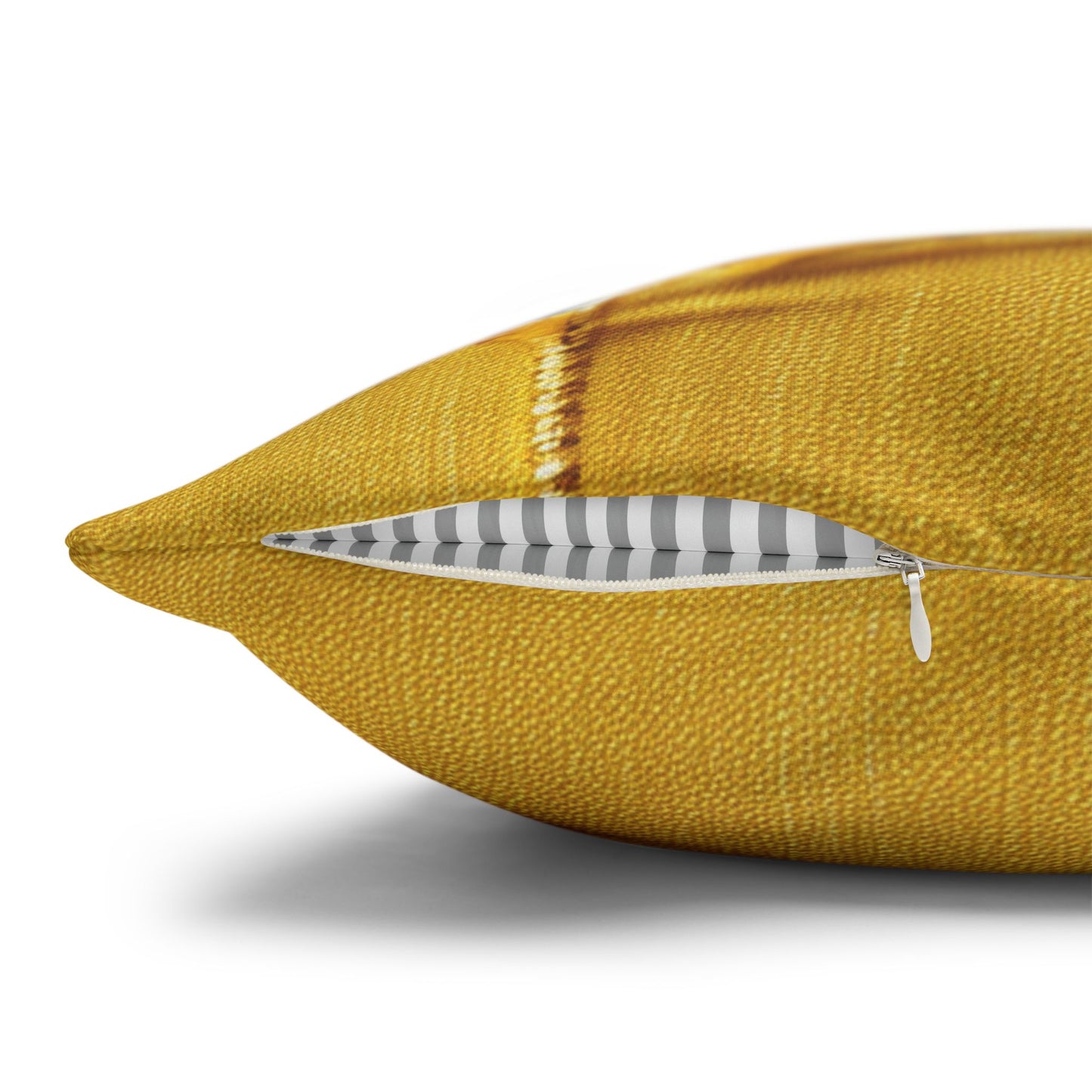 Banana Yellow Lemon: Bold Distressed, Denim-Inspired Fabric - Spun Polyester Square Pillow Case