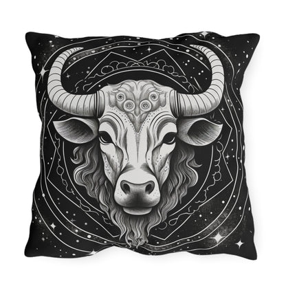 Taurus Zodiac UV-Resistant Outdoor Pillow, Water-Resistant, Spun Polyester