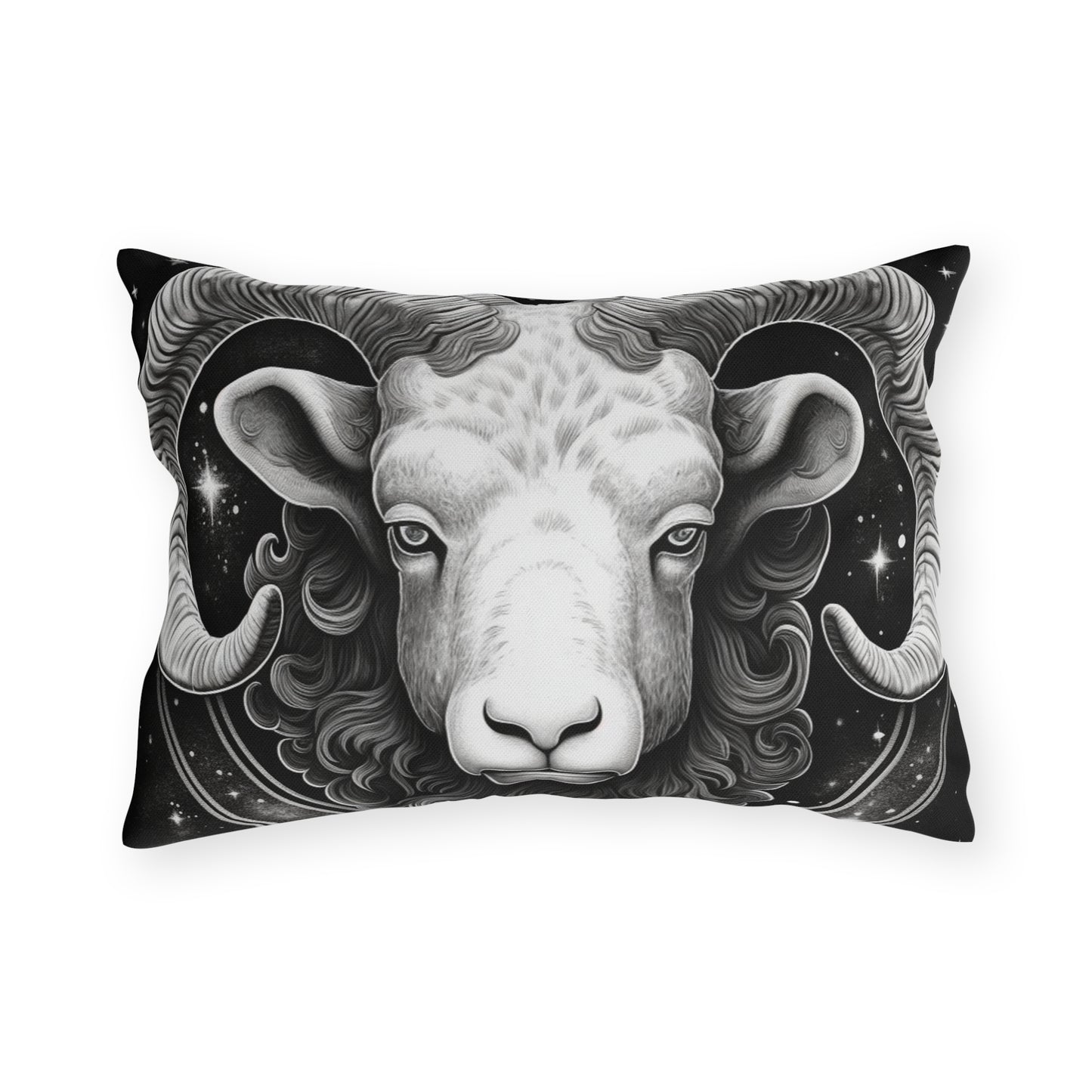 Aries Zodiac UV-Resistant Outdoor Pillow, Water-Resistant, Spun Polyester