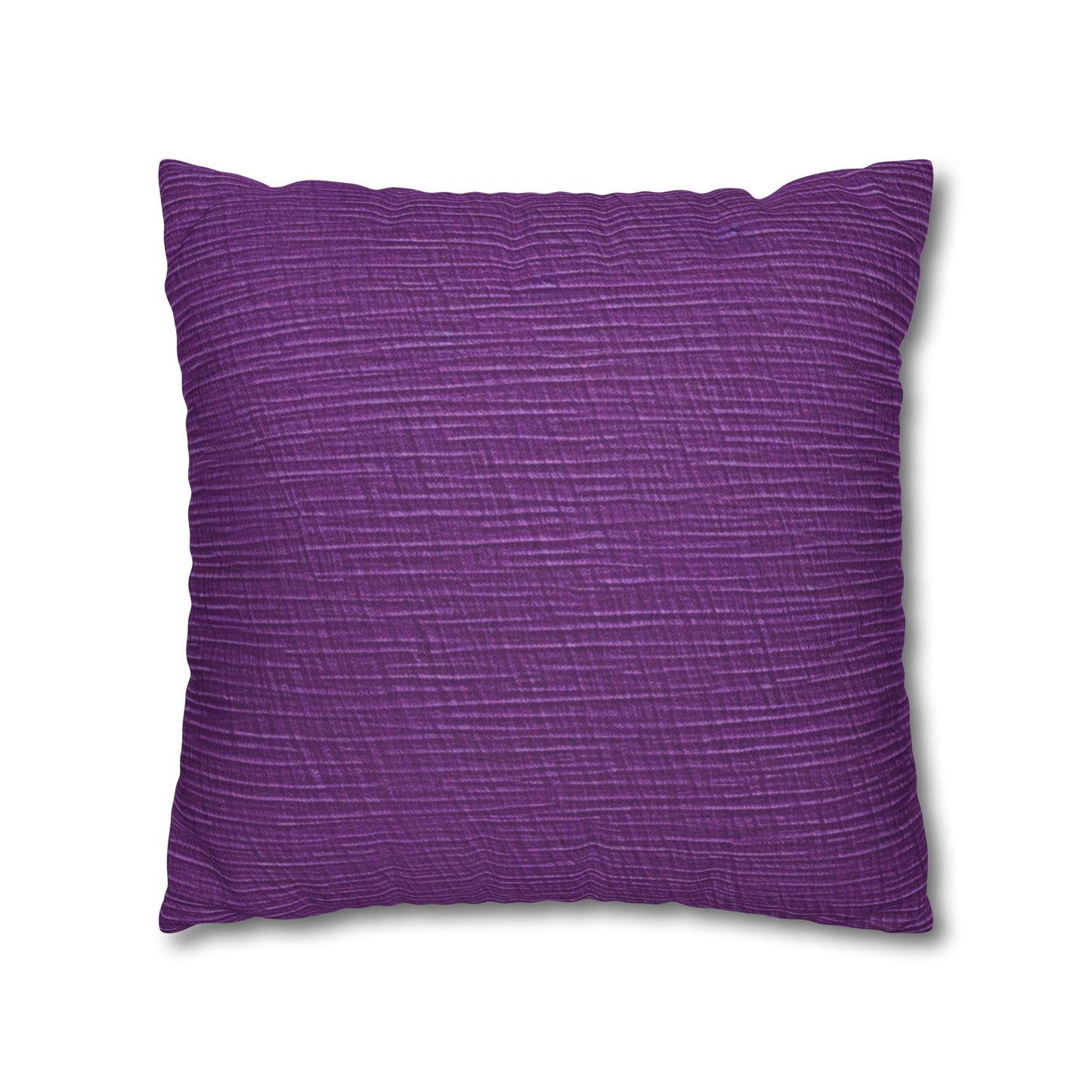 Violet/Plum/Purple: Denim-Inspired Luxurious Fabric - Spun Polyester Square Pillow Case