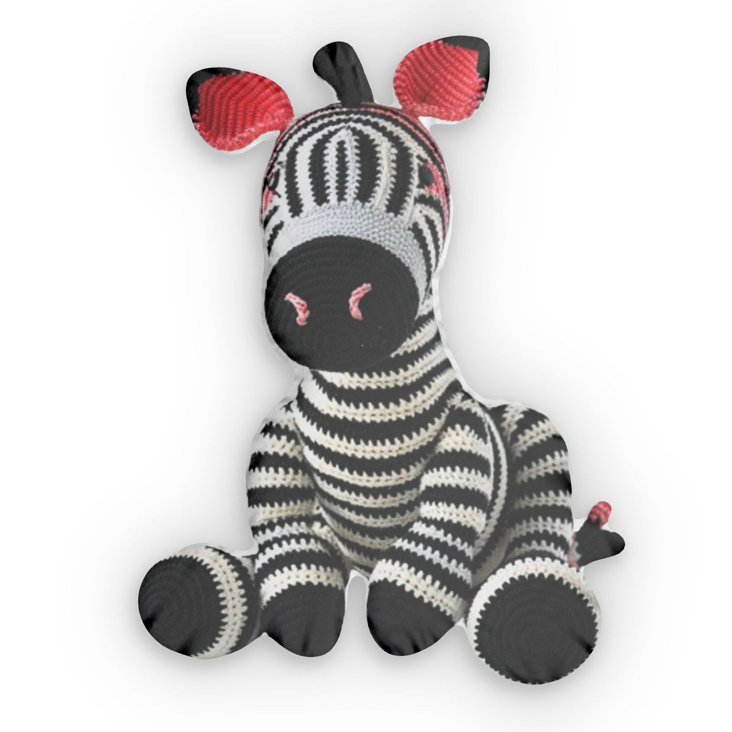 Naturally Comfy Zebra Kids Pillow, Pillow Gift, Crochet Plush Gift