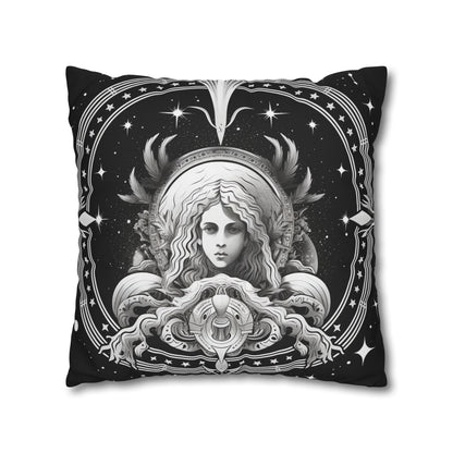 Virgo Zodiac Polyester Square Pillow Case, Indoor, Double Sided Design