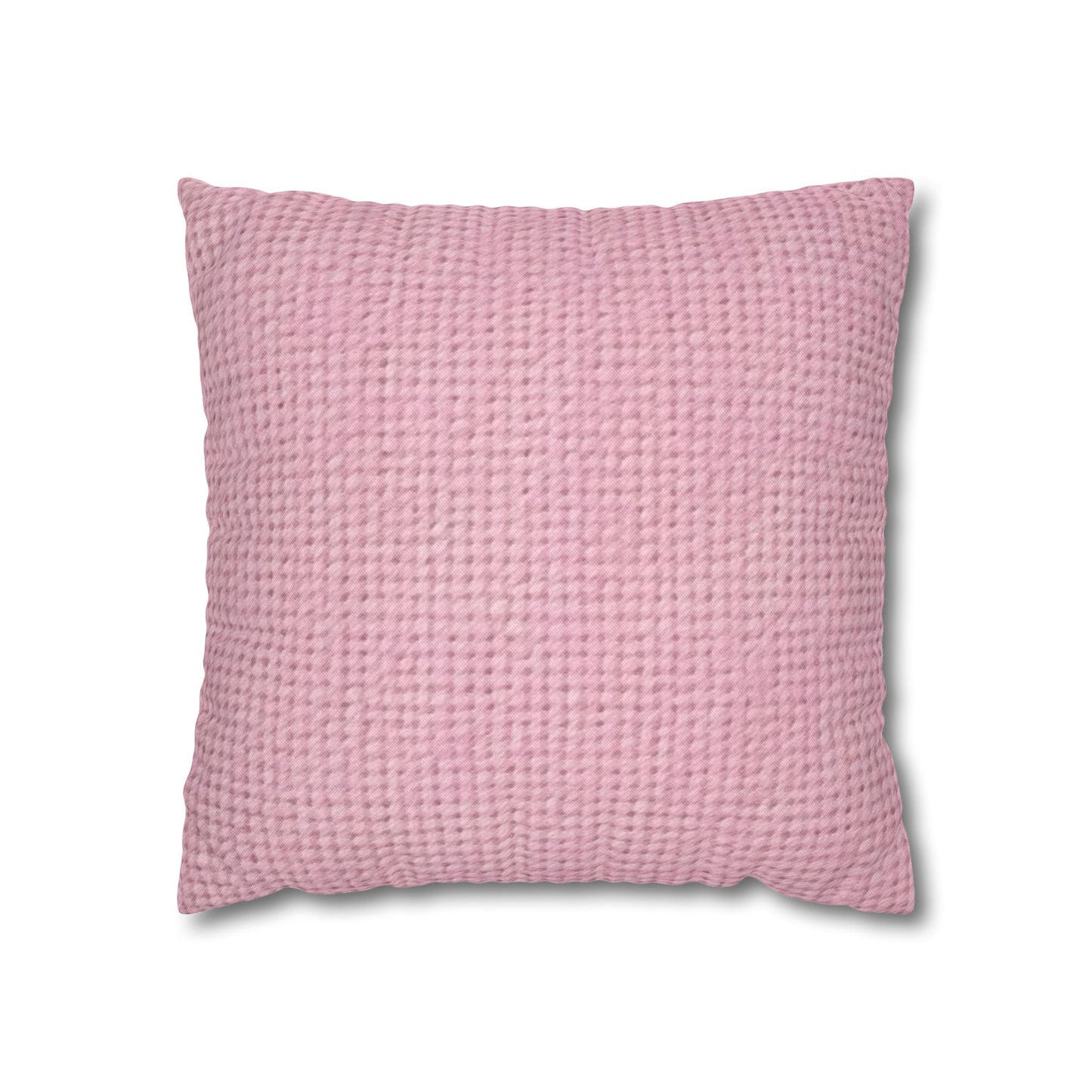 Blushing Garment Dye Pink: Denim-Inspired, Soft-Toned Fabric - Spun Polyester Square Pillow Case