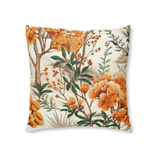 Four Seasons Beauty: Spring, Summer, Autumn & Winter Design Tufted Floor Pillow, Square