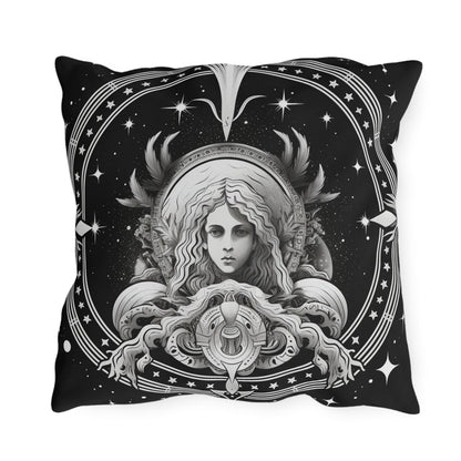 Virgo Zodiac UV-Resistant Outdoor Pillow, Water-Resistant, Spun Polyester