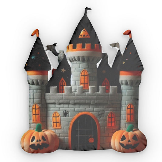 Haunted Castle Halloween Plush Shaped Pillow