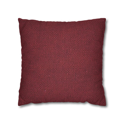 Seamless Texture - Maroon/Burgundy Denim-Inspired Fabric - Spun Polyester Square Pillow Case