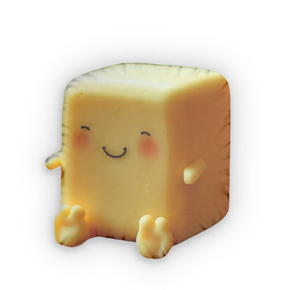 Butter Block Kawaii, Plush Shaped Pillow