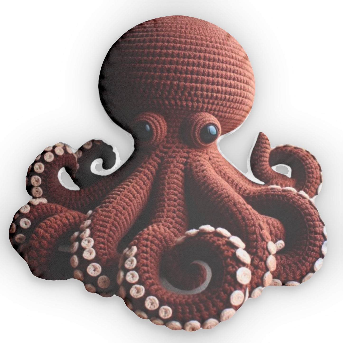 Giant stuffed octopus, big brown plush octopus, Shaped Pillow