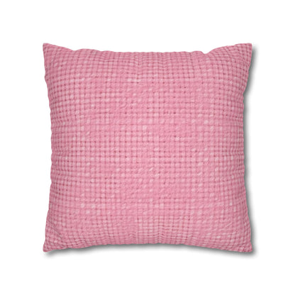 Pastel Rose Pink: Denim-Inspired, Refreshing Fabric Design - Spun Polyester Square Pillow Case