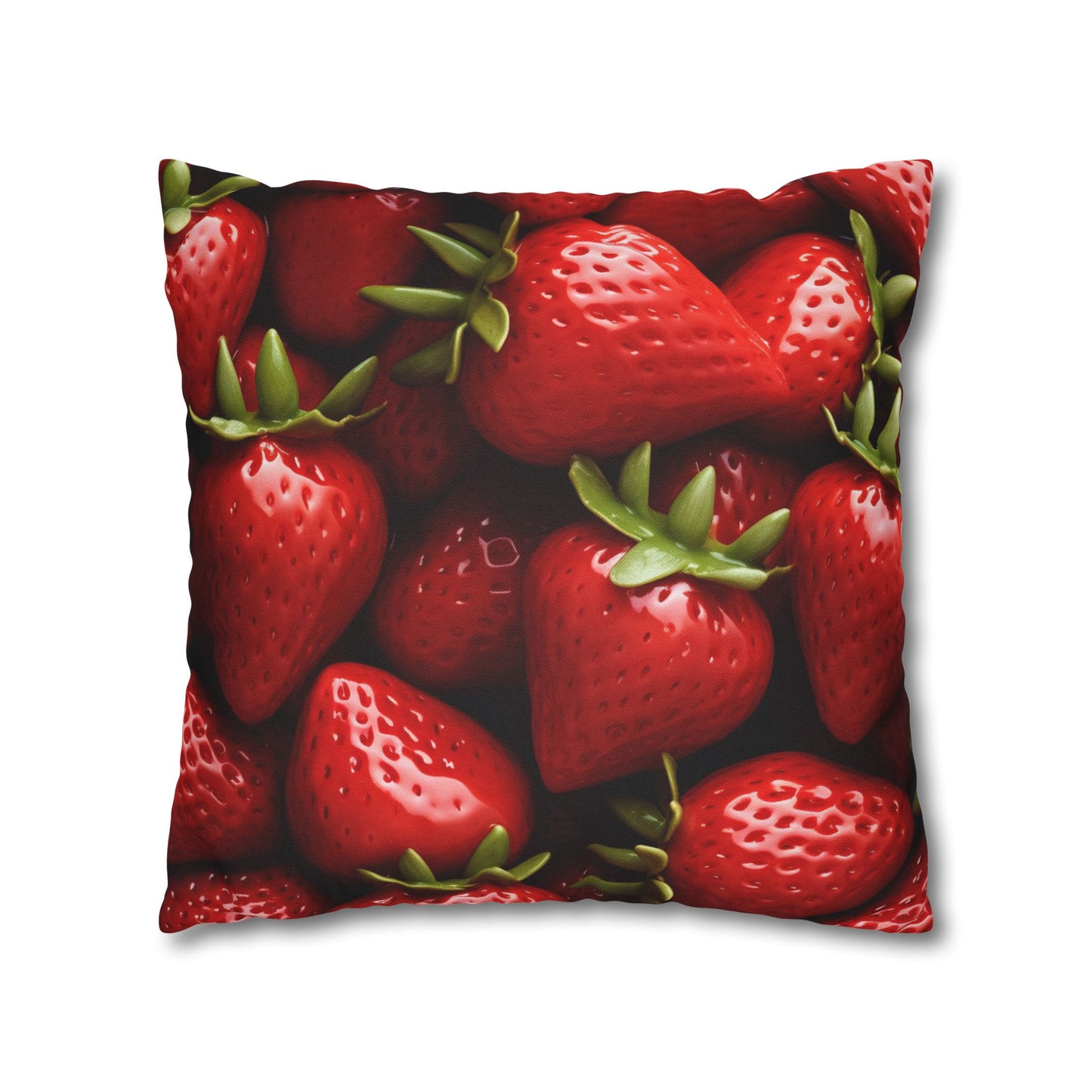 Strawberry Patch Picks: Home Decor and Gifts for the Ultimate Berry Fan - Spun Polyester Square Pillow Case