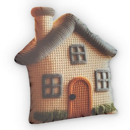 House Crochet Plush Shaped Pillow