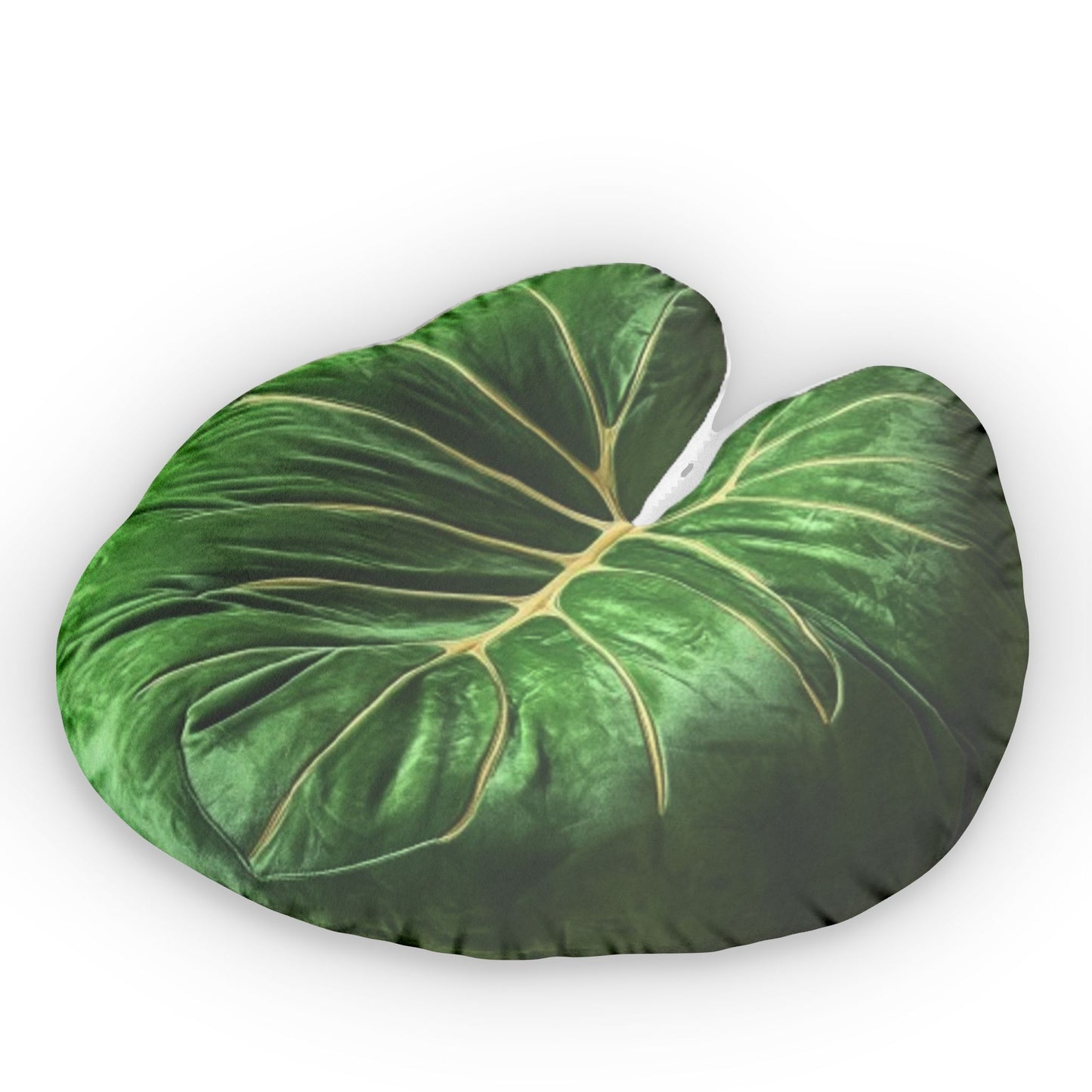 Green Leaf Monstera Plush Shaped Pillow