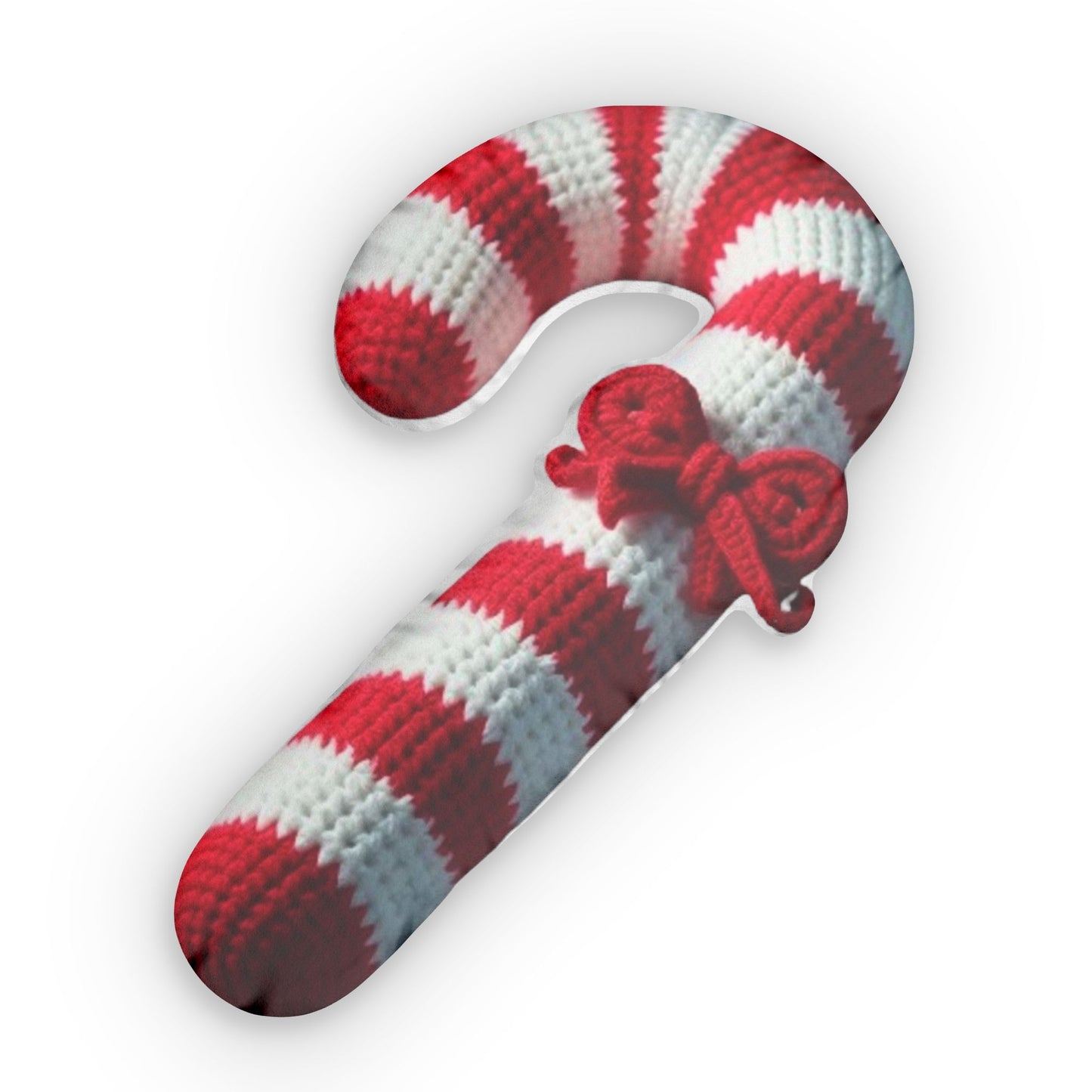 Candy Cane Crochet, Plush Shaped Pillow