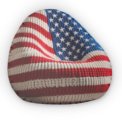 American Flag Beanbag Chair Cushion, Plush Shaped Pillow