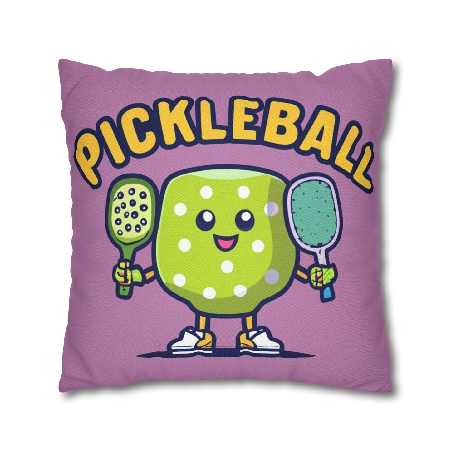 Pickleball Anime kawaii - Cartoon Graphic - Sport Character - Spun Polyester Square Pillow Case