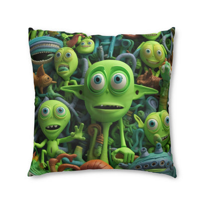 Toy Alien Story Space Character Galactic UFO Anime Cartoon - Tufted Floor Pillow, Square