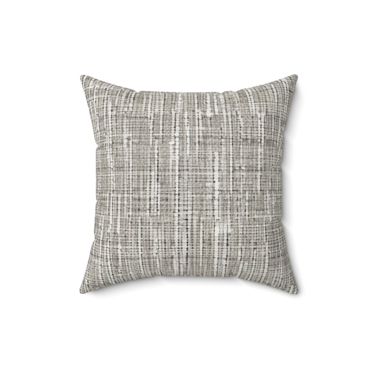 Silver Grey: Denim-Inspired, Contemporary Fabric Design - Spun Polyester Square Pillow