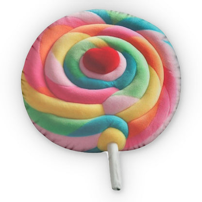 Lolipop Candy Sweet Tooth Gift, Sugar Treat, Plush Shaped Pillow