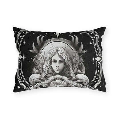 Virgo Zodiac UV-Resistant Outdoor Pillow, Water-Resistant, Spun Polyester