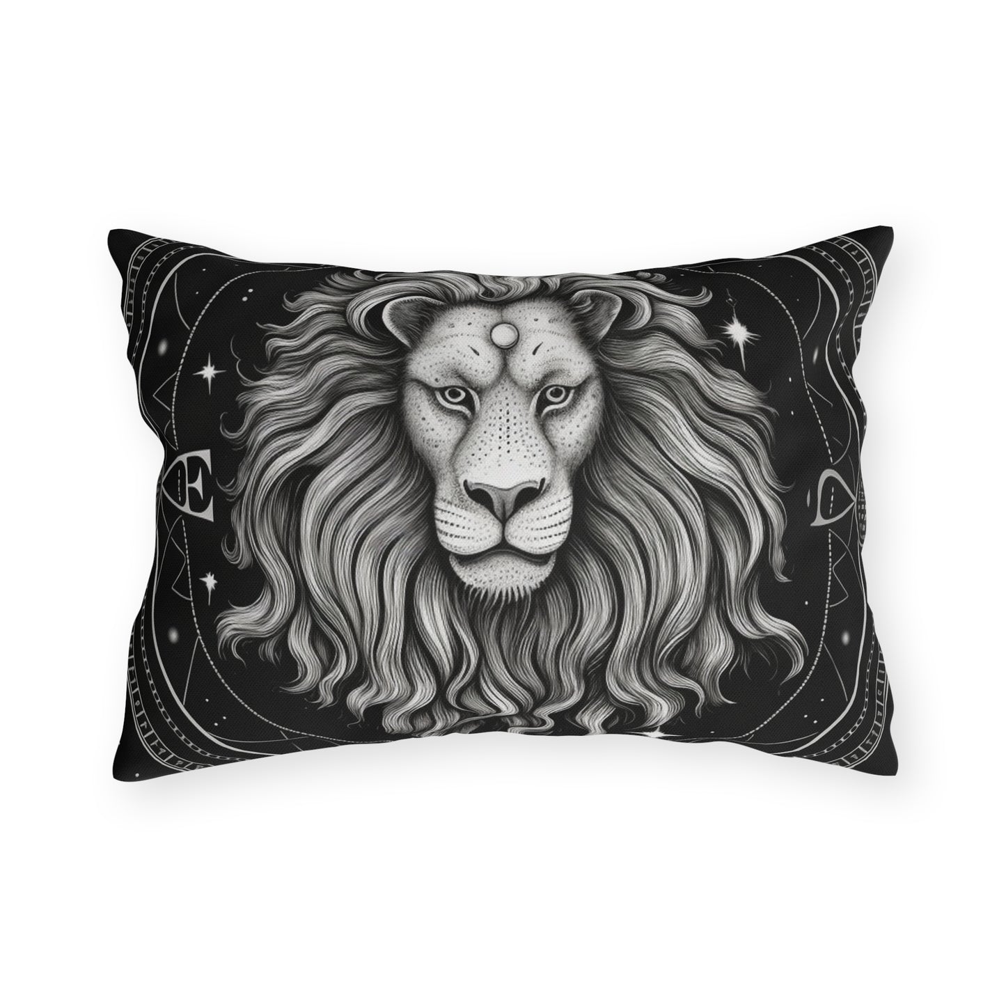 Leo Zodiac UV-Resistant Outdoor Pillow, Water-Resistant, Spun Polyester