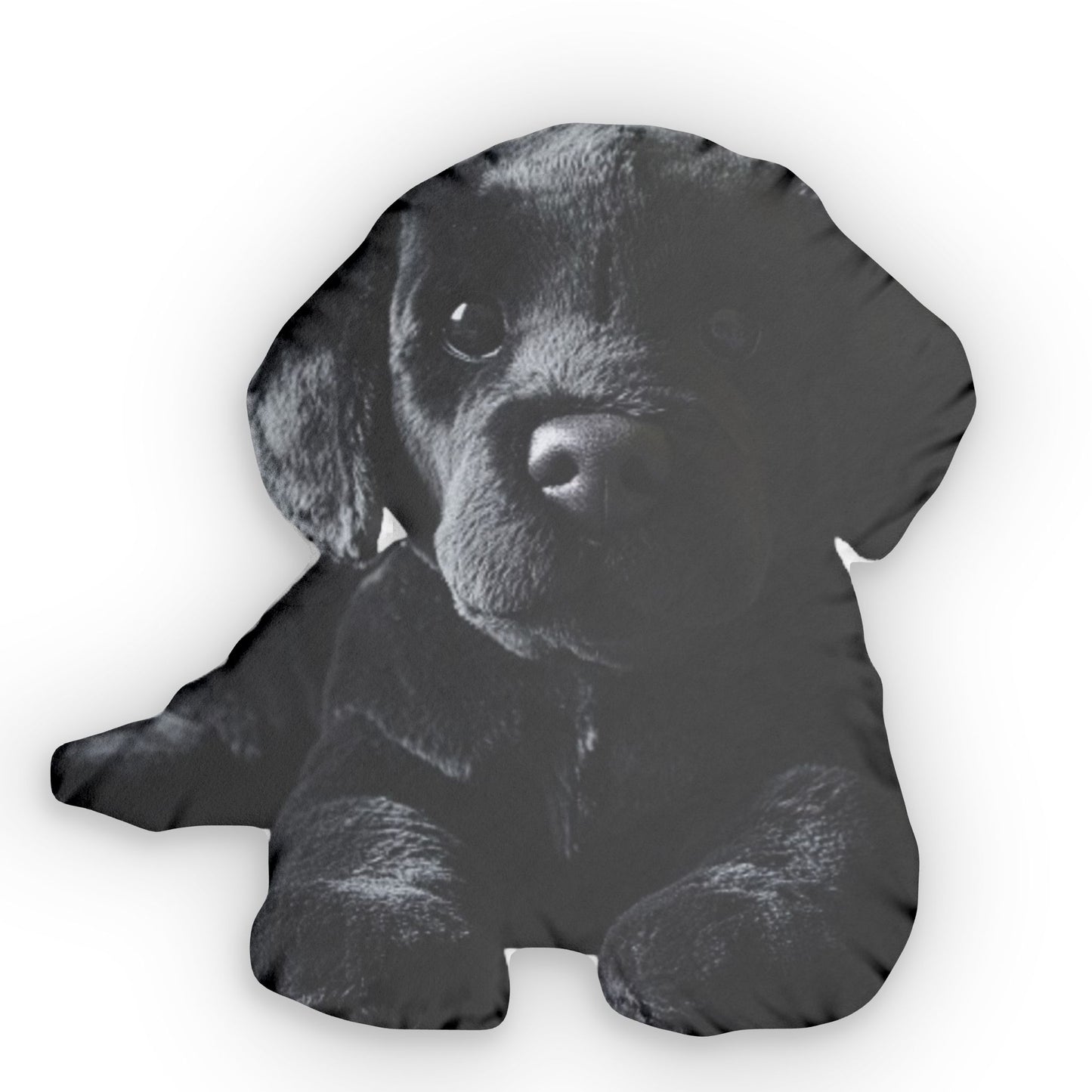 Black Labrador Dog, Puppy Stuffed Animal Plush Shaped Pillow