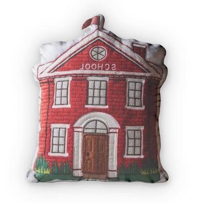 School Classroom House, Stuffed Plush, Shaped Pillow