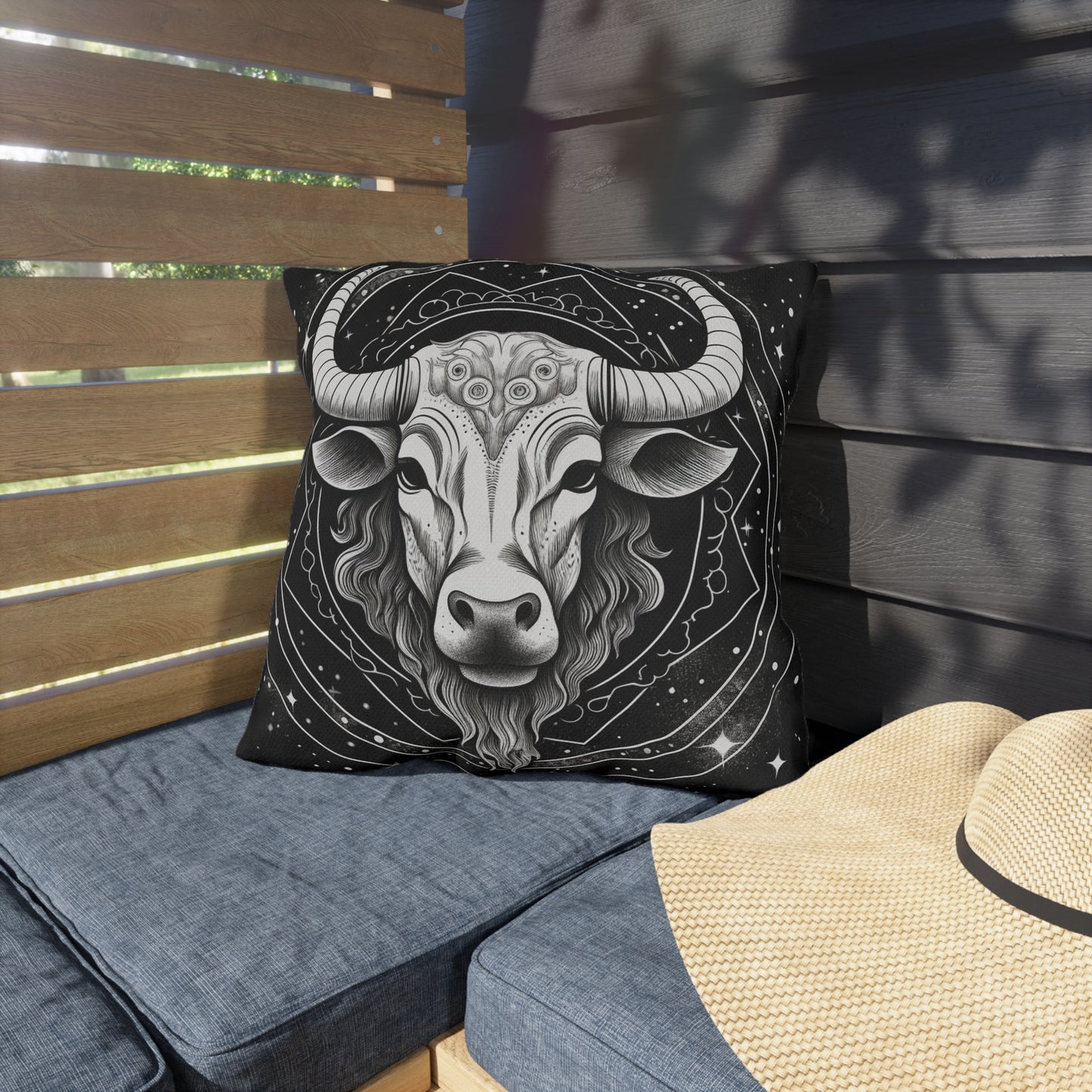 Taurus Zodiac UV-Resistant Outdoor Pillow, Water-Resistant, Spun Polyester