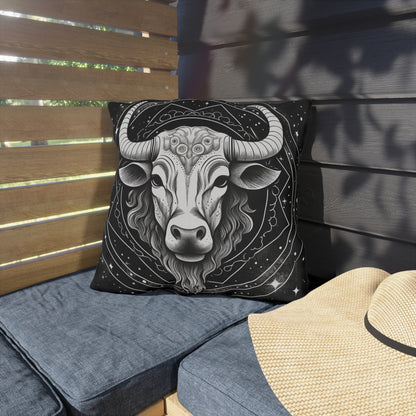 Taurus Zodiac UV-Resistant Outdoor Pillow, Water-Resistant, Spun Polyester