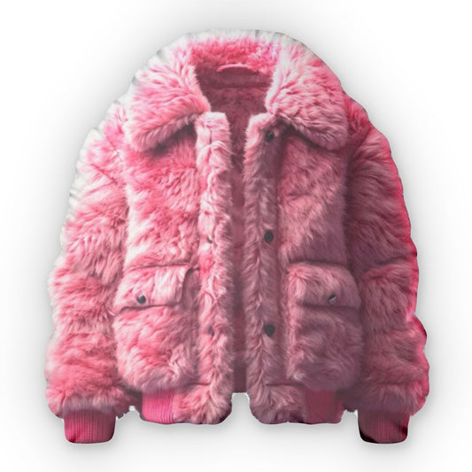 Pink Teddy Fur Jacket Plush Shaped Pillows