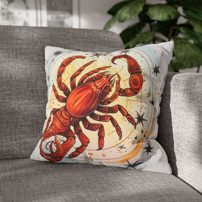 Prickly Scorpio Astrology - Sharp Zodiac Scorpion Celestial Horoscope - Spun Polyester Square Pillow Case